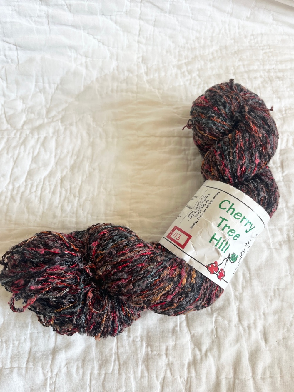 Cherry Tree Hill Pebble Yarn Rayon Mohair Cotton Polyester Cabin Fever Colorway